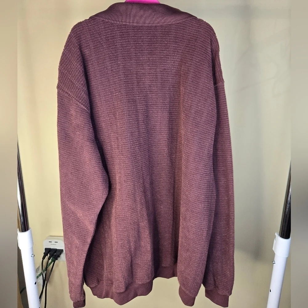 David Taylor Mens Long Sleeve Sweater Maroon XL